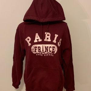 Burgundy sweatshirt bought in Paris
